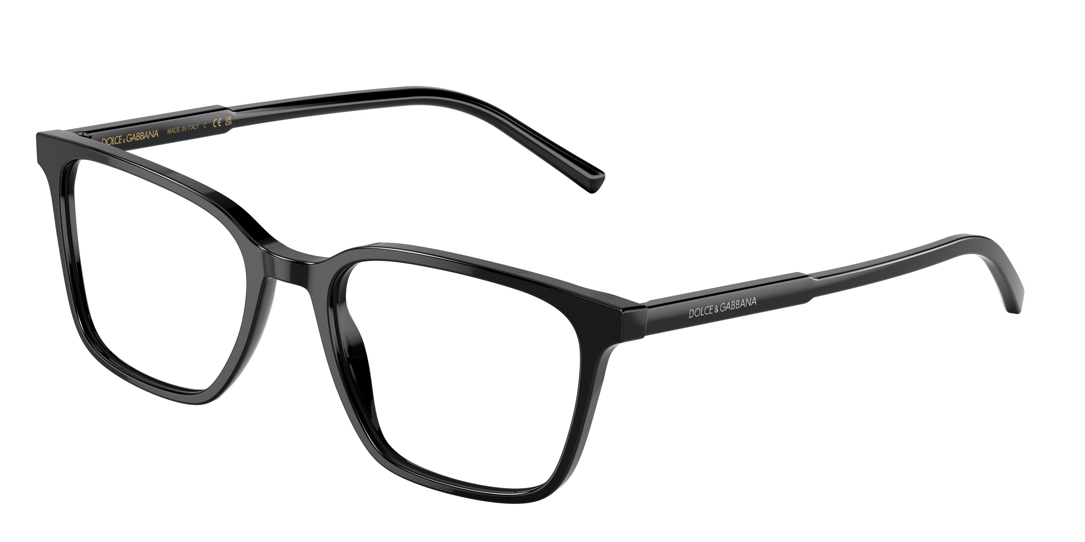 DOLCE & GABBANA DG3365F Square Eyeglasses  501-Black 54-145-19 - Color Map Black
