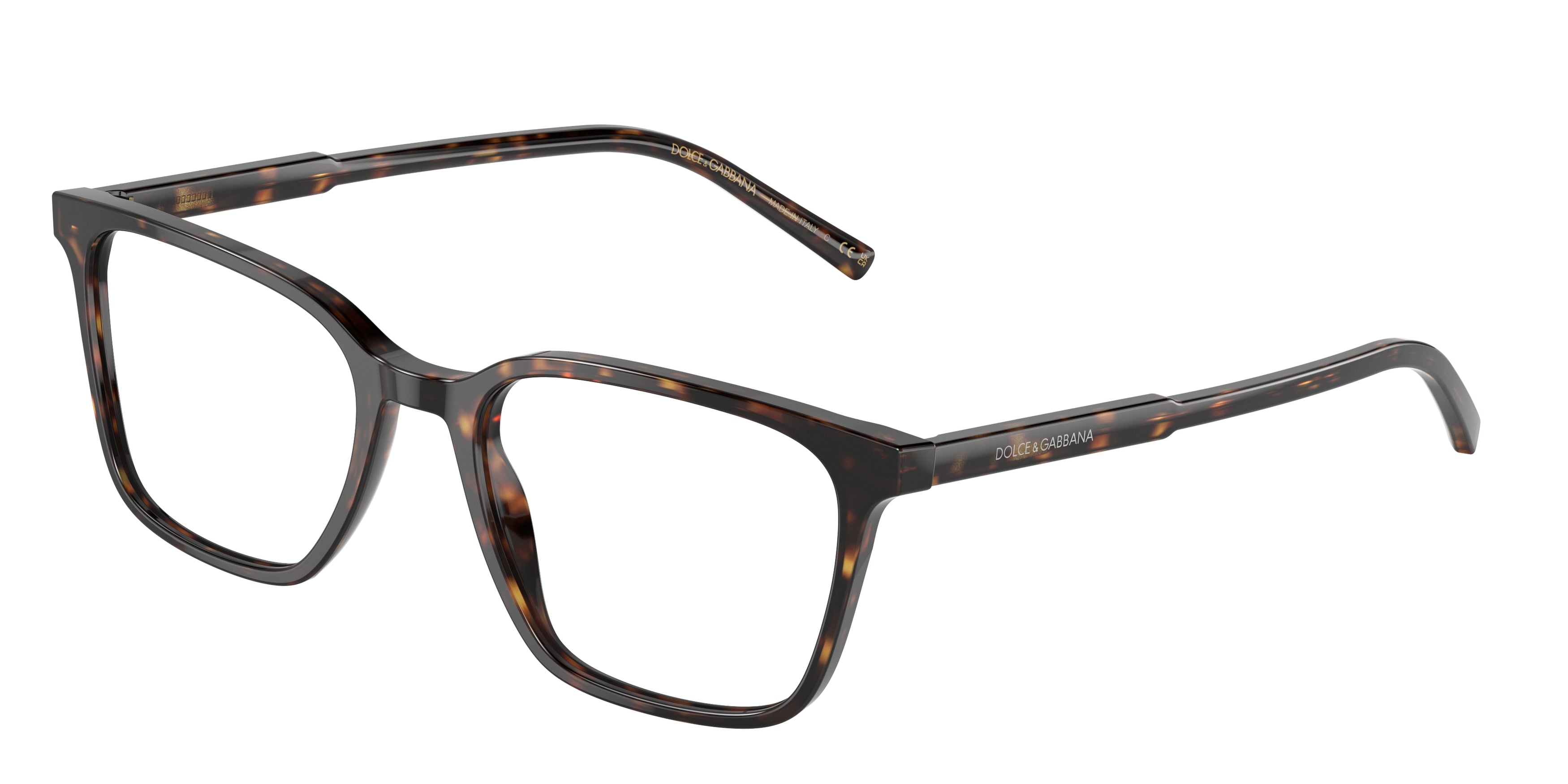 DOLCE & GABBANA DG3365F Square Eyeglasses  502-Havana 54-145-19 - Color Map Tortoise