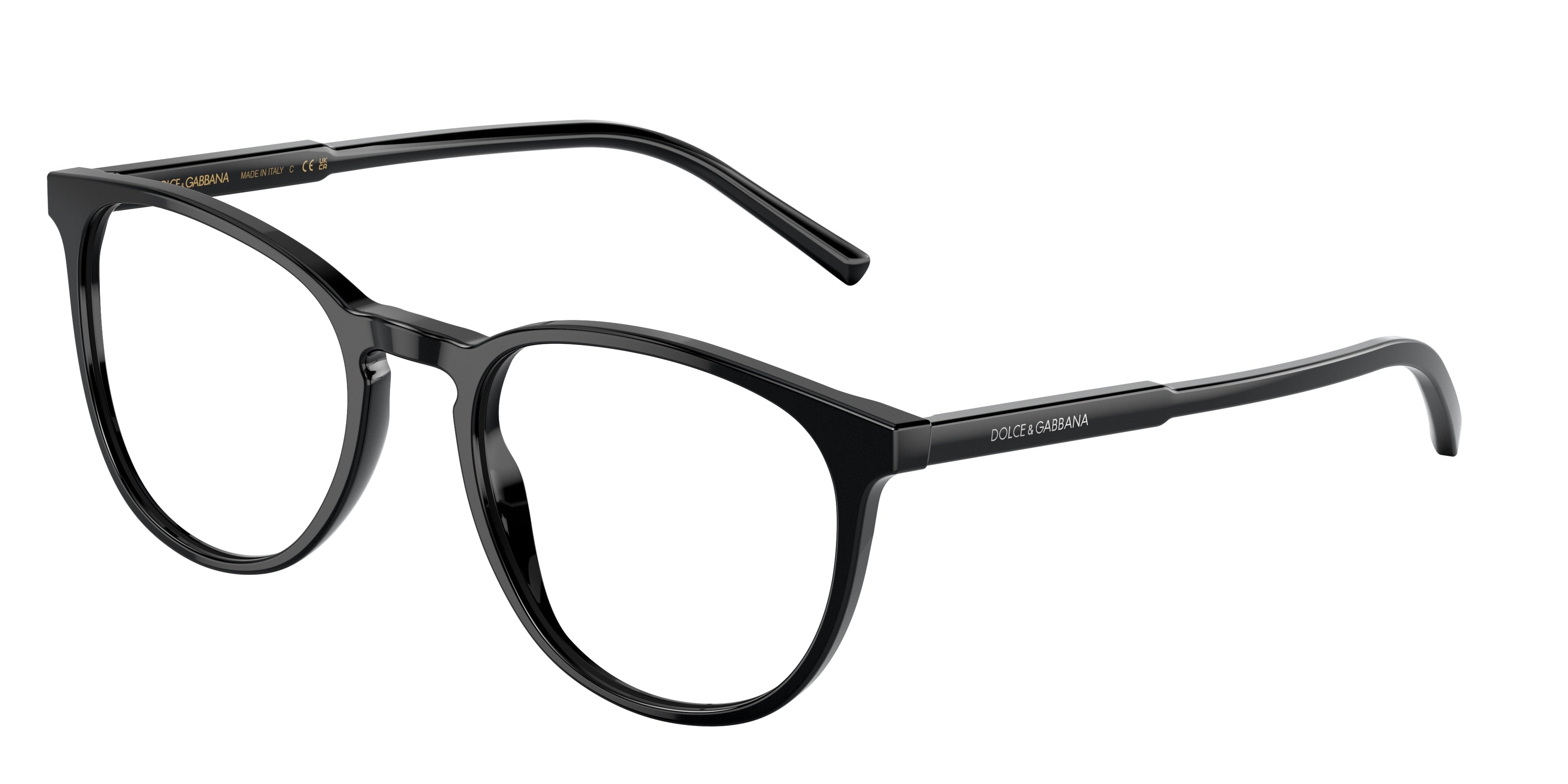 DOLCE & GABBANA DG3366 Phantos Eyeglasses  501-Black 54-145-20 - Color Map Black
