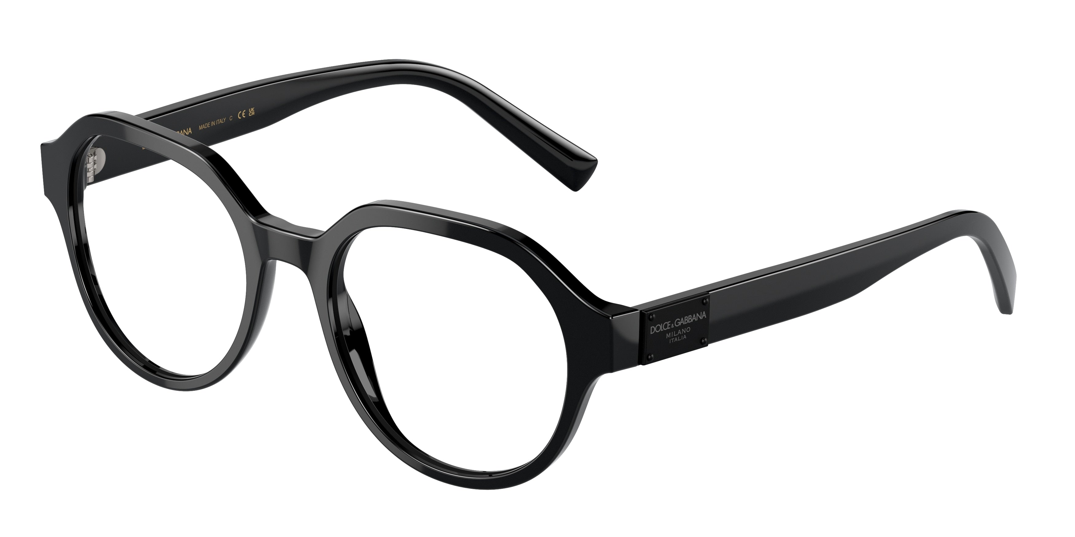 DOLCE & GABBANA DG3367 Phantos Eyeglasses  501-Black 52-145-19 - Color Map Black