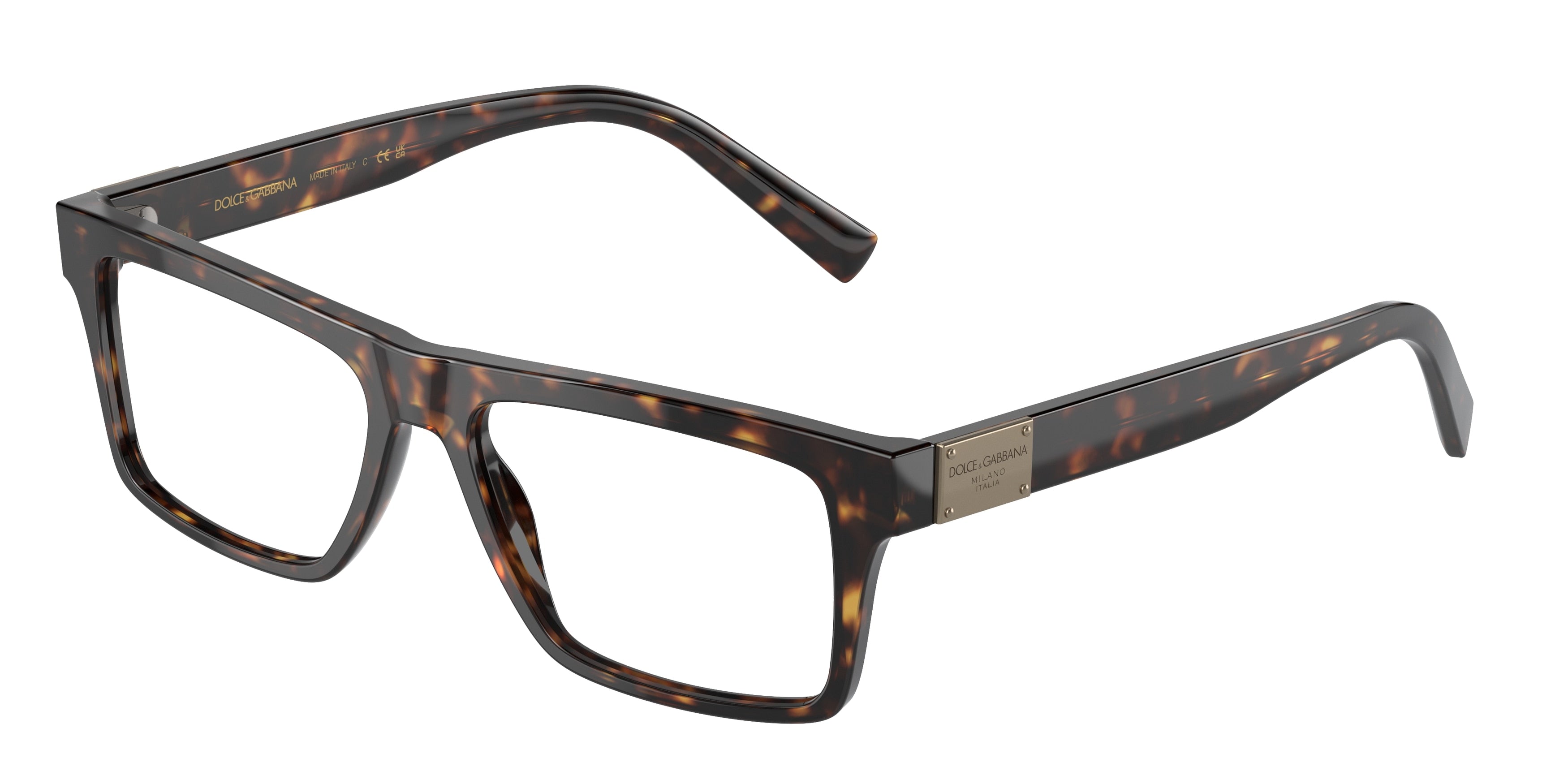 DOLCE & GABBANA DG3368F Rectangle Eyeglasses  502-Havana 54-145-16 - Color Map Tortoise