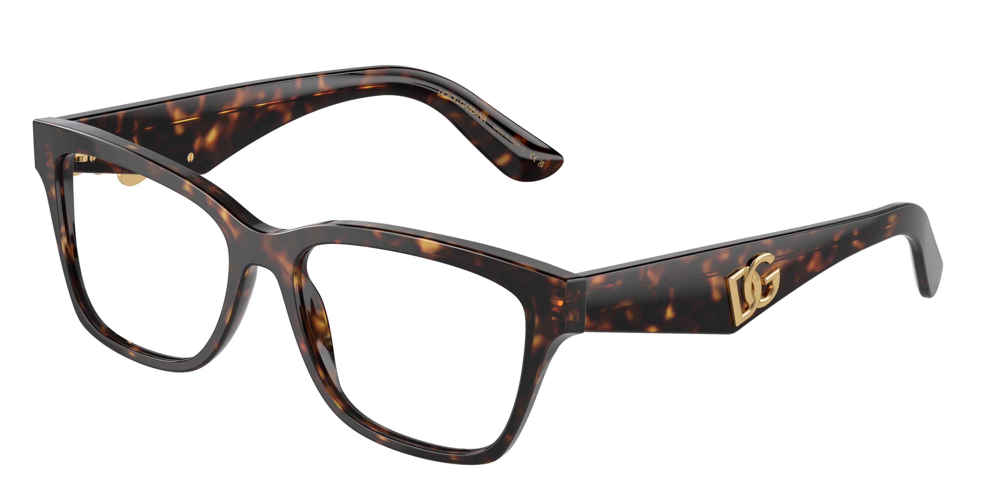 DOLCE & GABBANA DG3370 Rectangle Eyeglasses  502-Havana 54-145-16 - Color Map Tortoise