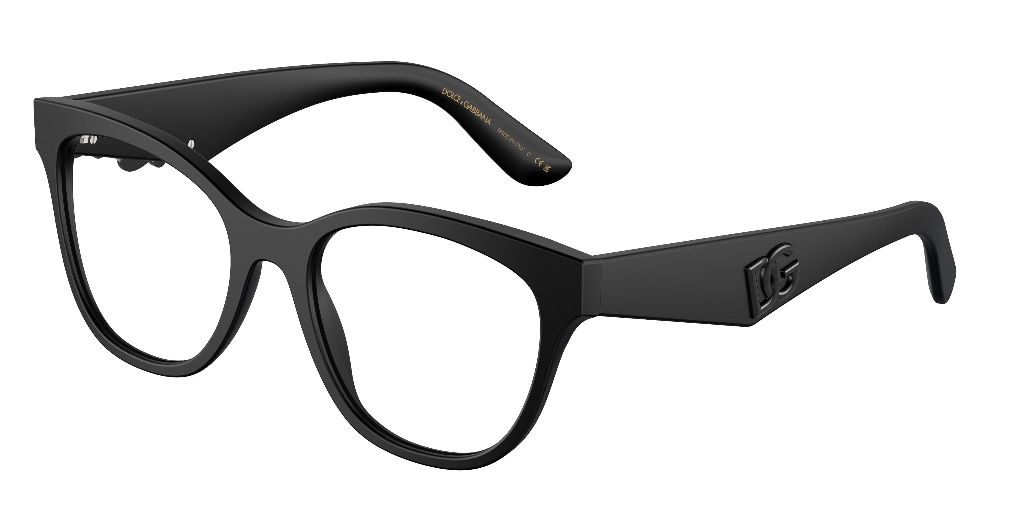 DOLCE & GABBANA DG3371F Phantos Eyeglasses  2525-Matte Black 53-145-19 - Color Map Black