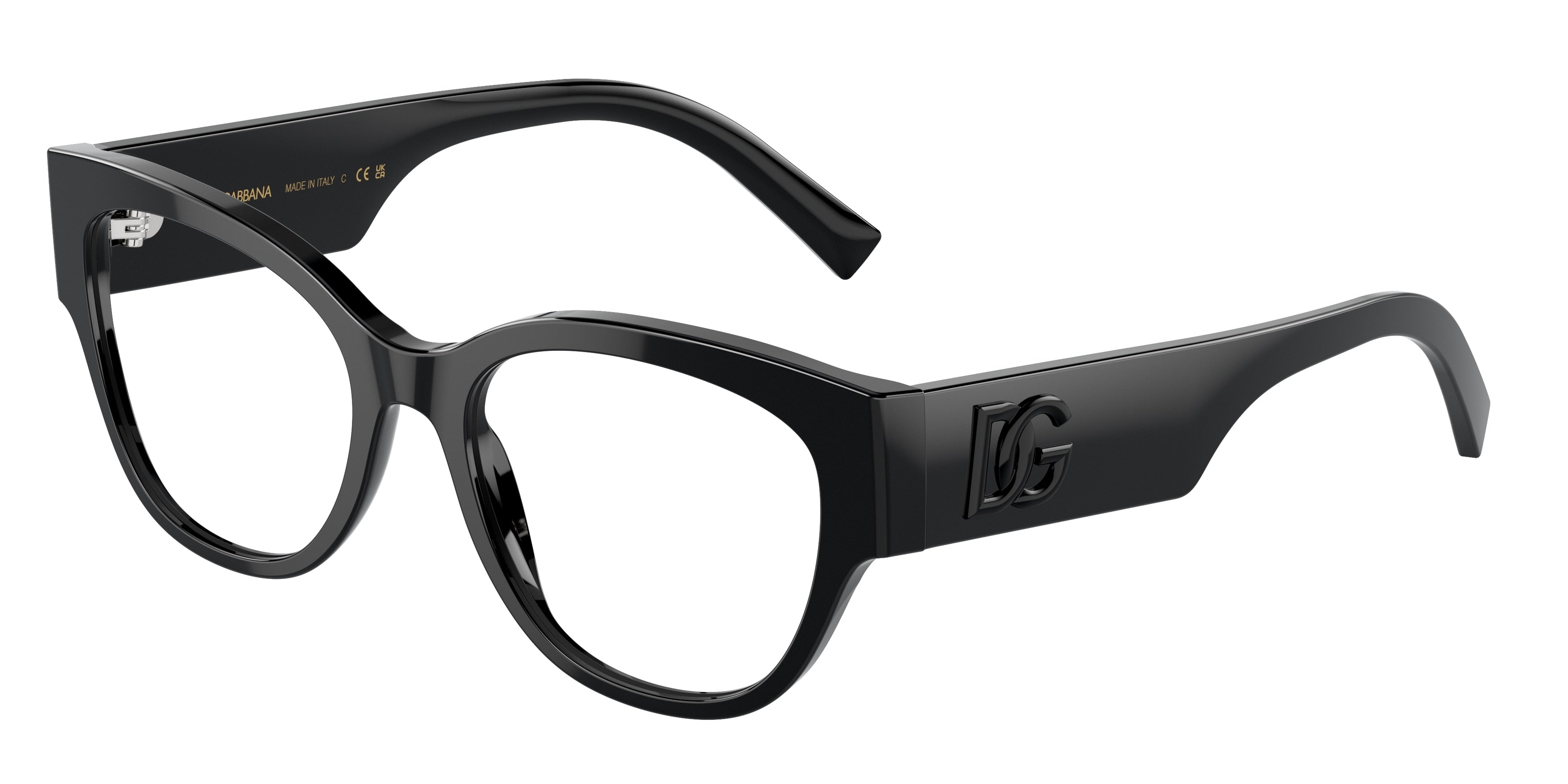 DOLCE & GABBANA DG3377F Butterfly Eyeglasses  501-Black 53-145-18 - Color Map Black