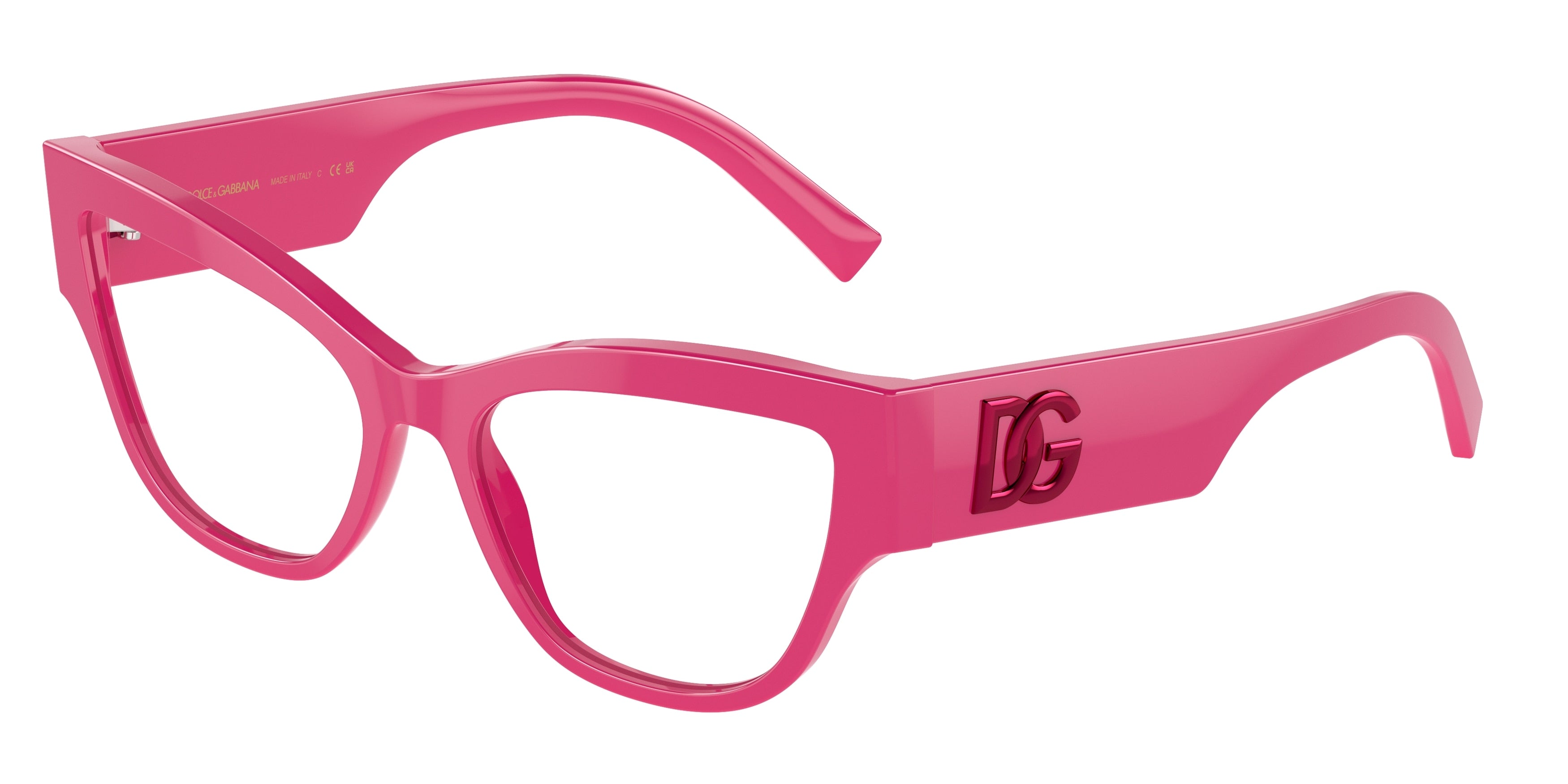 DOLCE & GABBANA DG3378 Cat Eye Eyeglasses  3262-Fuchsia 55-145-17 - Color Map Violet