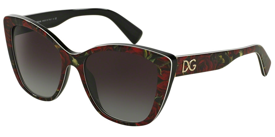 DOLCE & GABBANA DG4216 Butterfly Sunglasses  29388G-PRINTING ROSES ON BLACK 55-17-140 - Color Map black