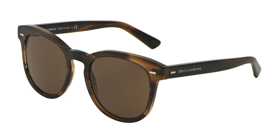 DOLCE & GABBANA DG4254 Phantos Sunglasses  296473-STRIPED MATTE TOBACCO 51-20-145 - Color Map brown