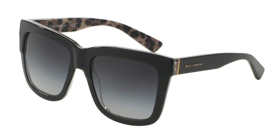 DOLCE & GABBANA DG4262 Square Sunglasses  28578G-TOP BLACK ON LEO 54-18-140 - Color Map black