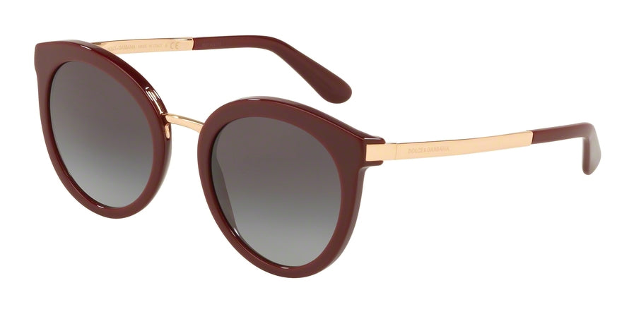 DOLCE & GABBANA DG4268F Round Sunglasses  30918G-BORDEAUX 52-22-140 - Color Map black