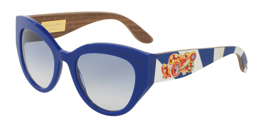 DOLCE & GABBANA DG4278F Cat Eye Sunglasses  304019-BLUE 52-21-145 - Color Map blue