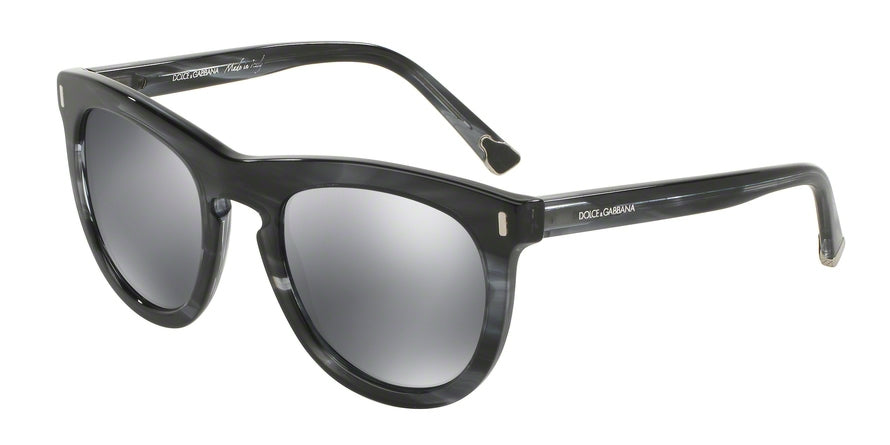 DOLCE & GABBANA DG4281F Phantos Sunglasses  29246G-STRIPED ANTHRACITE 52-22-140 - Color Map multicolor