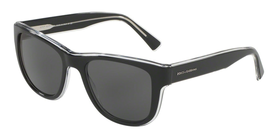 DOLCE & GABBANA DG4284 Square Sunglasses  675/87-TOP BLACK ON CRYSTAL 54-20-145 - Color Map black