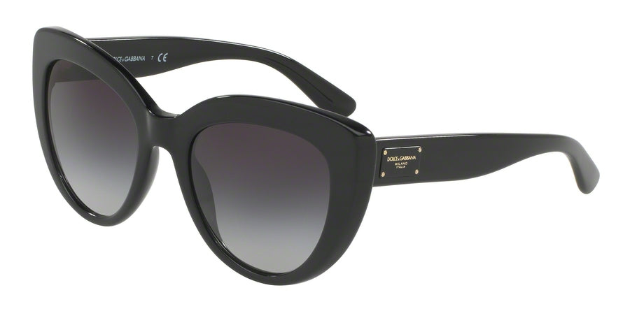 DOLCE & GABBANA DG4287F Cat Eye Sunglasses  501/8G-BLACK 53-21-140 - Color Map black