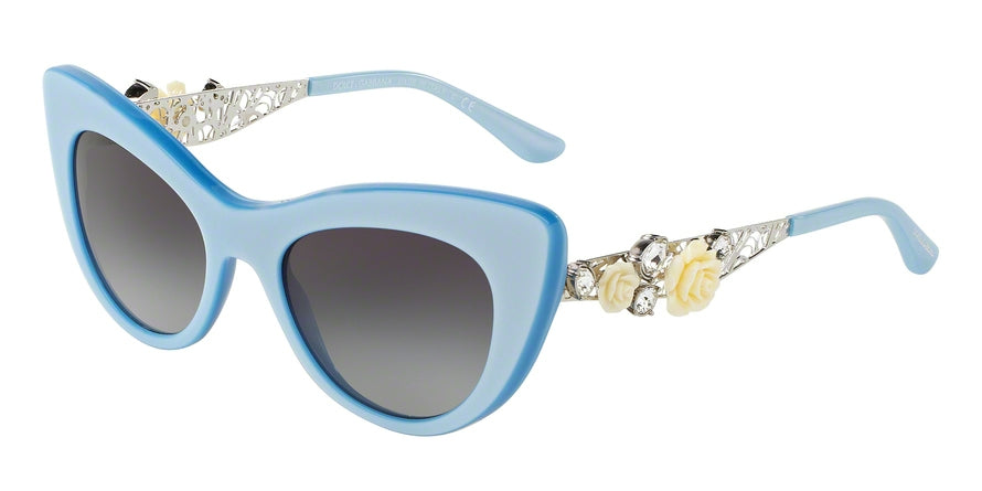 DOLCE & GABBANA DG4302B Cat Eye Sunglasses  31008G-PEARL AZURE 50-19-145 - Color Map light blue