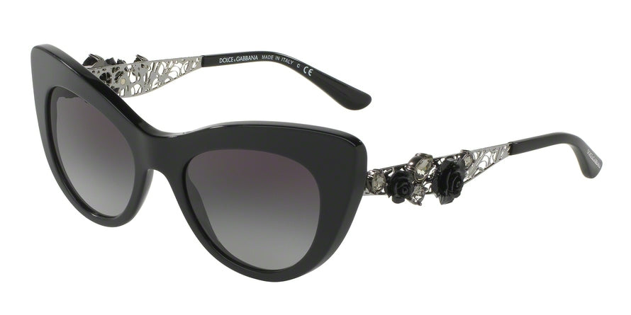 DOLCE & GABBANA DG4302B Cat Eye Sunglasses  501/8G-BLACK 50-19-145 - Color Map black