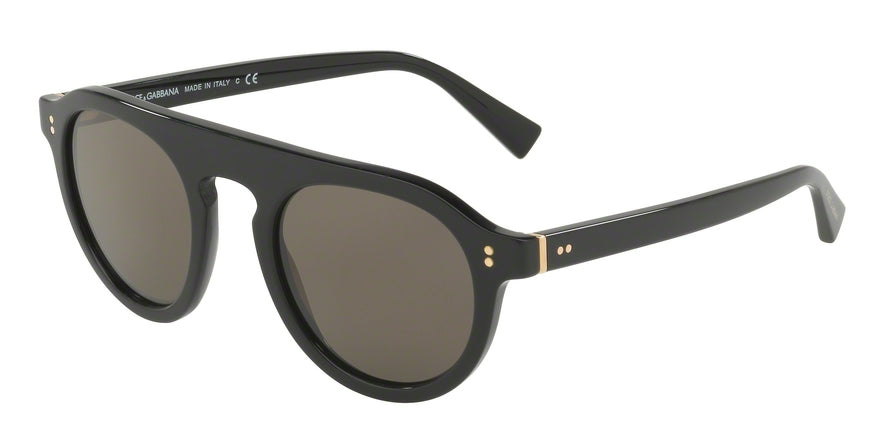 DOLCE & GABBANA DG4306F Round Sunglasses  501/R5-BLACK 50-23-145 - Color Map black