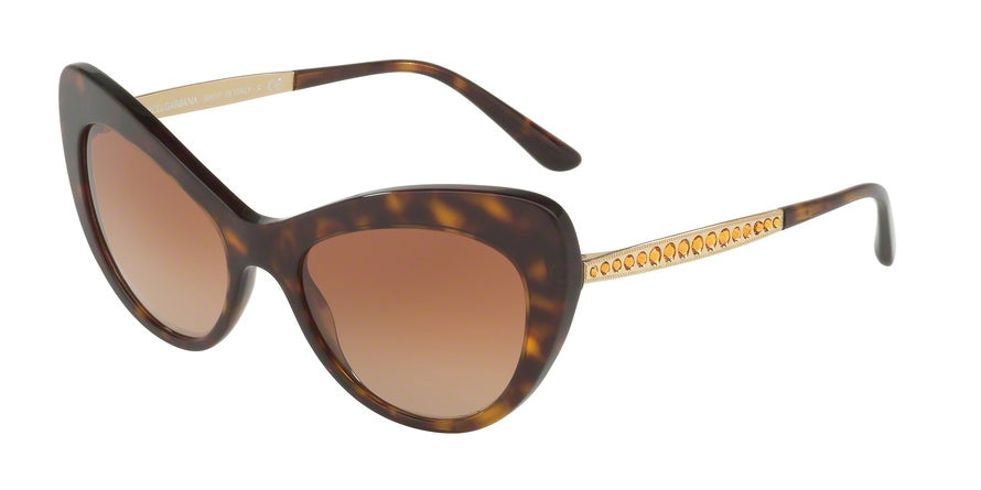 DOLCE & GABBANA DG4307BF Cat Eye Sunglasses  502/8G-HAVANA 54-18-140 - Color Map havana