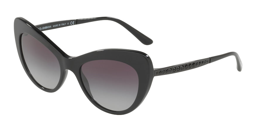 DOLCE & GABBANA DG4307B Cat Eye Sunglasses  25258G-BLACK 52-18-140 - Color Map black