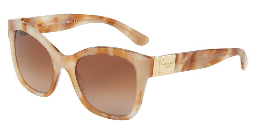 DOLCE & GABBANA DG4309 Square Sunglasses  312113-PEARL BROWN HAVANA 53-20-140 - Color Map brown