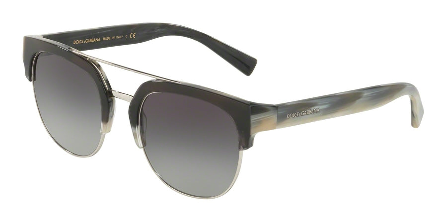 DOLCE & GABBANA DG4317F Square Sunglasses  31578G-BLACK GRADIENT BLUE HORN 55-21-145 - Color Map black