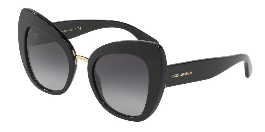 DOLCE & GABBANA DG4319F Butterfly Sunglasses  501/8G-BLACK 51-22-140 - Color Map black