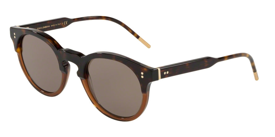 DOLCE & GABBANA DG4329 Phantos Sunglasses  31674R-HAVANA/TRANSPARENT BROWN 50-23-145 - Color Map brown
