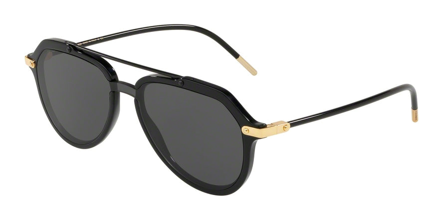 DOLCE & GABBANA DG4330F Pilot Sunglasses  501/87-BLACK 22-122-145 - Color Map black