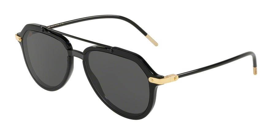 DOLCE & GABBANA DG4330 Pilot Sunglasses  501/87-BLACK 22-122-145 - Color Map black