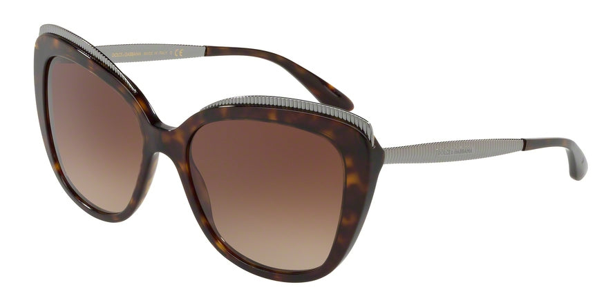 DOLCE & GABBANA DG4332F Butterfly Sunglasses  502/13-HAVANA 57-18-145 - Color Map havana