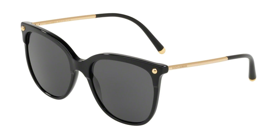 DOLCE & GABBANA DG4333F Square Sunglasses  501/87-BLACK 55-18-140 - Color Map black