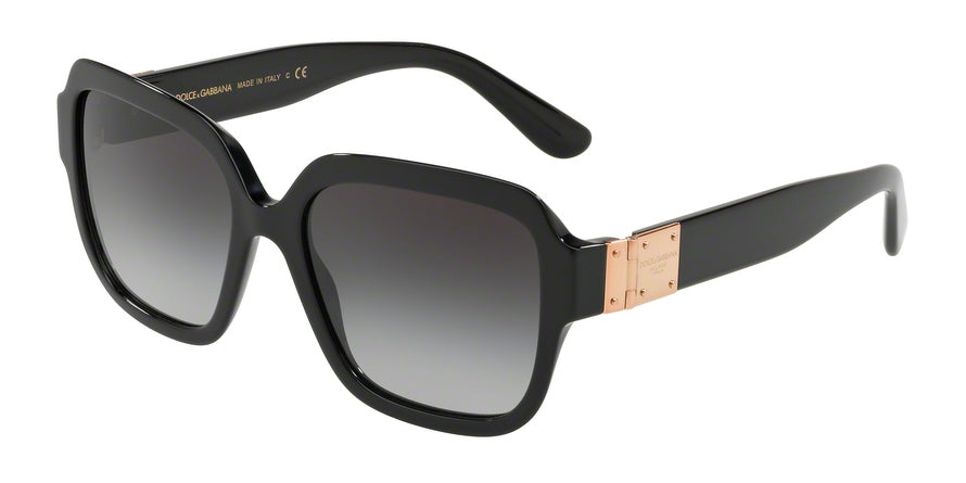 DOLCE & GABBANA DG4336F Square Sunglasses  501/8G-BLACK 56-18-145 - Color Map black