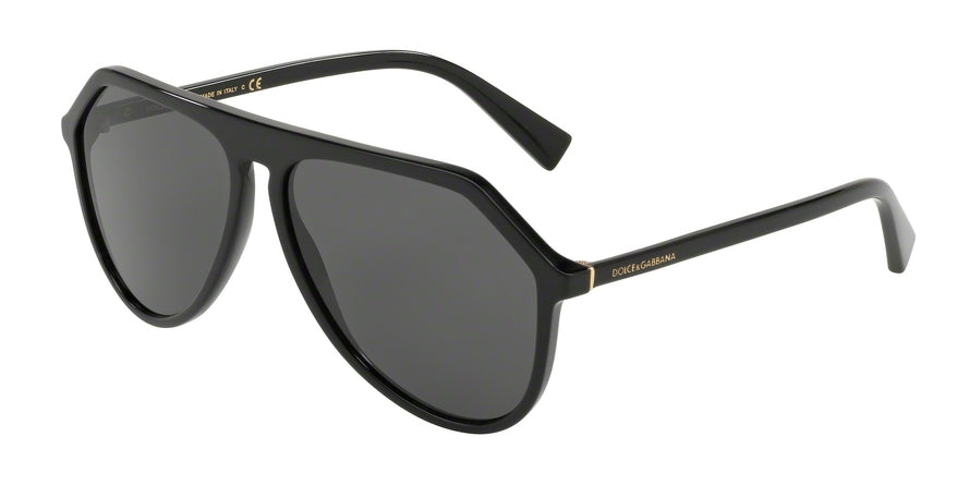 DOLCE & GABBANA DG4341 Pilot Sunglasses  501/87-BLACK 59-13-140 - Color Map black