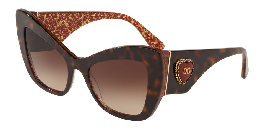 DOLCE & GABBANA DG4349 Cat Eye Sunglasses  320413-HAVANA 54-20-140 - Color Map havana