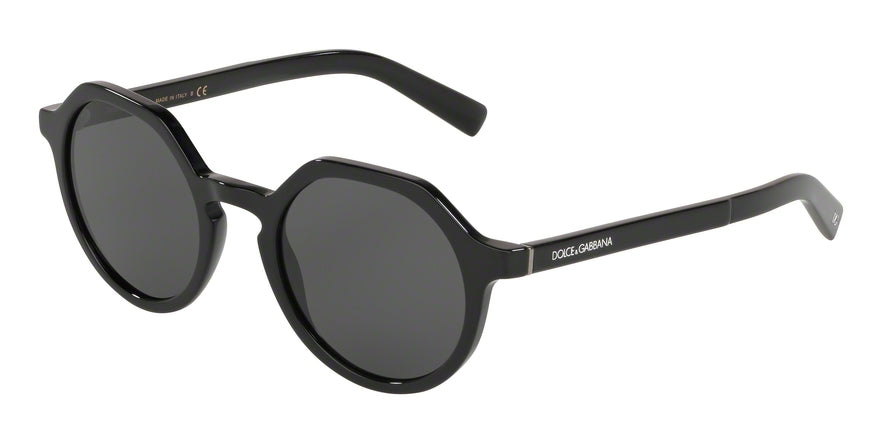 DOLCE & GABBANA DG4353 Phantos Sunglasses  501/87-BLACK 50-22-145 - Color Map black