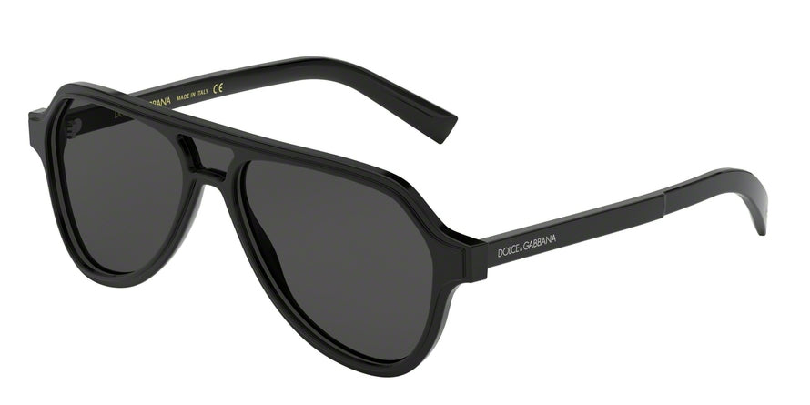 DOLCE & GABBANA DG4355 Pilot Sunglasses  501/87-BLACK 56-15-145 - Color Map black