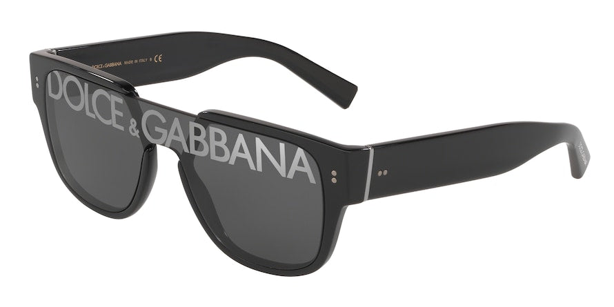 DOLCE & GABBANA DG4356F Rectangle Sunglasses  501/M-BLACK 22-122-140 - Color Map black