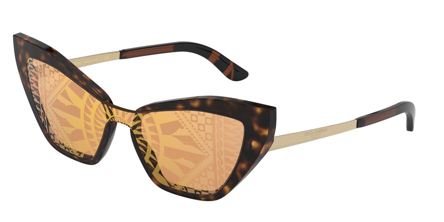 DOLCE & GABBANA DG4357F Cat Eye Sunglasses  502/P4-HAVANA 29-129-140 - Color Map havana