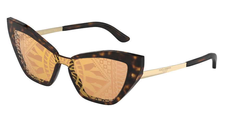 DOLCE & GABBANA DG4357 Cat Eye Sunglasses  502/P4-HAVANA 29-129-140 - Color Map havana
