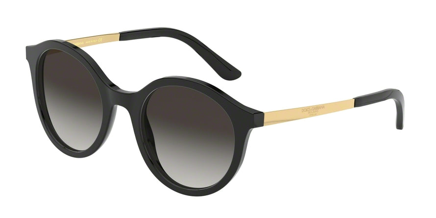 DOLCE & GABBANA DG4358F Phantos Sunglasses  501/8G-BLACK 51-22-140 - Color Map black
