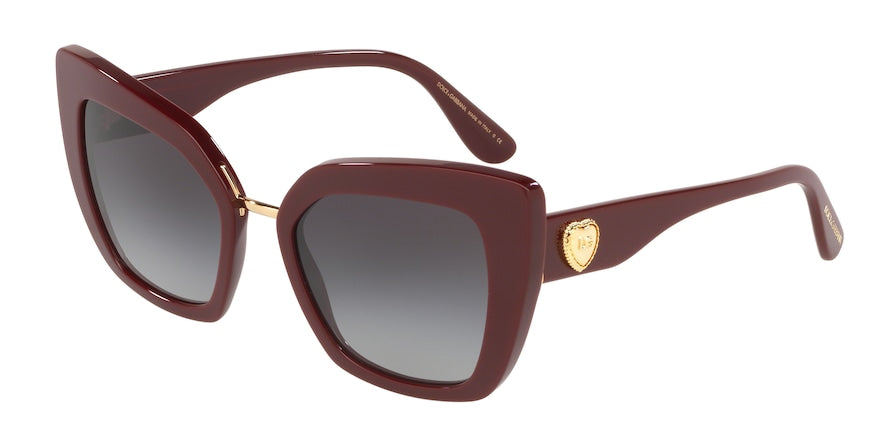 DOLCE & GABBANA DG4359F Rectangle Sunglasses  30918G-BORDEAUX 52-20-140 - Color Map bordeaux