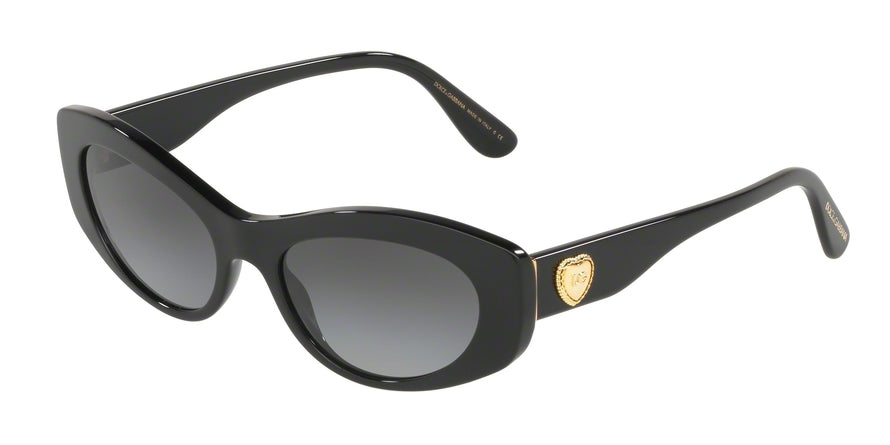 DOLCE & GABBANA DG4360 Cat Eye Sunglasses  501/8G-BLACK 53-18-140 - Color Map black