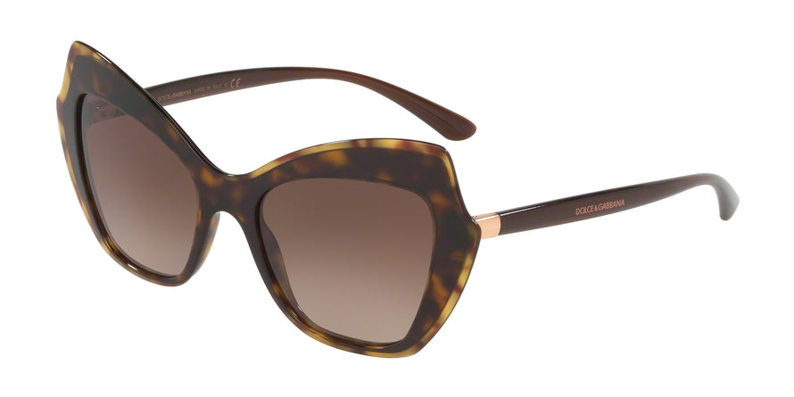 DOLCE & GABBANA DG4361 Cat Eye Sunglasses  502/13-HAVANA 52-18-140 - Color Map havana