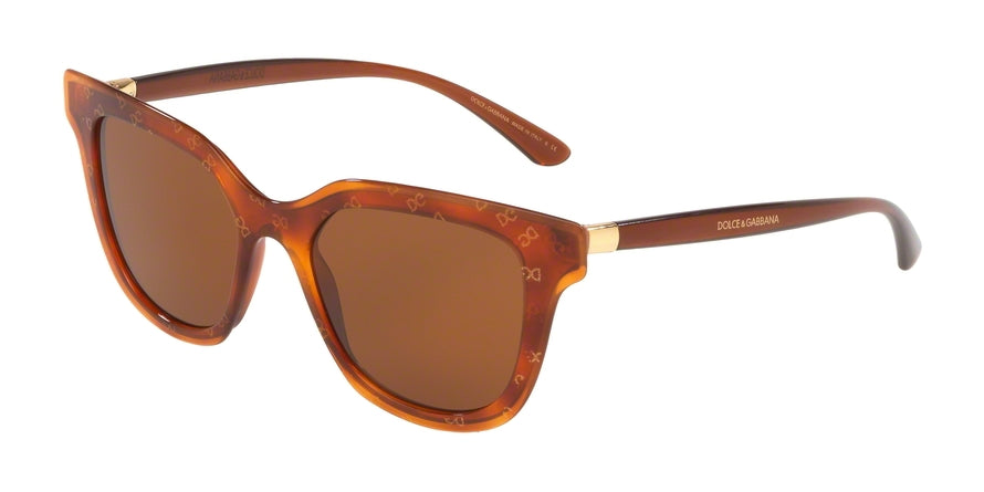 DOLCE & GABBANA DG4362F Phantos Sunglasses  321273-HONEY HAVANA DG GOLD 51-18-140 - Color Map gold