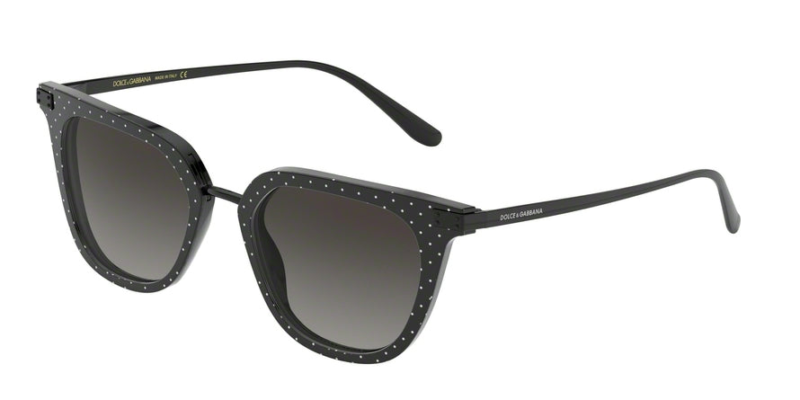 DOLCE & GABBANA DG4363 Square Sunglasses  31268G-POIS WHITE ON BLACK 50-19-140 - Color Map black