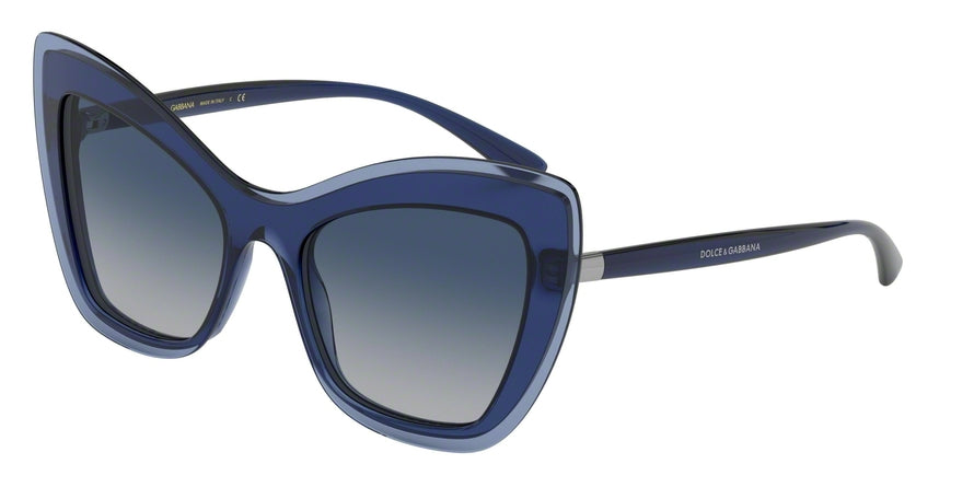 DOLCE & GABBANA DG4364 Cat Eye Sunglasses  30944L-OPAL BLUE 54-19-140 - Color Map blue
