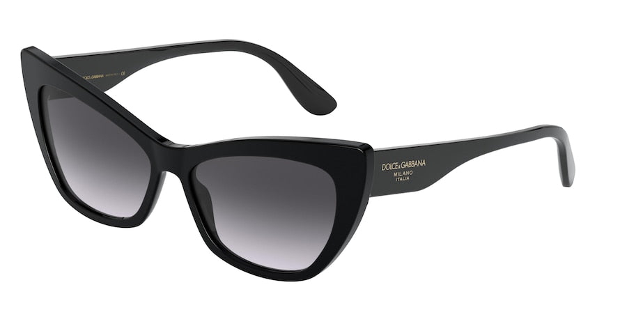 DOLCE & GABBANA DG4370 Cat Eye Sunglasses  501/8G-BLACK 56-15-140 - Color Map black
