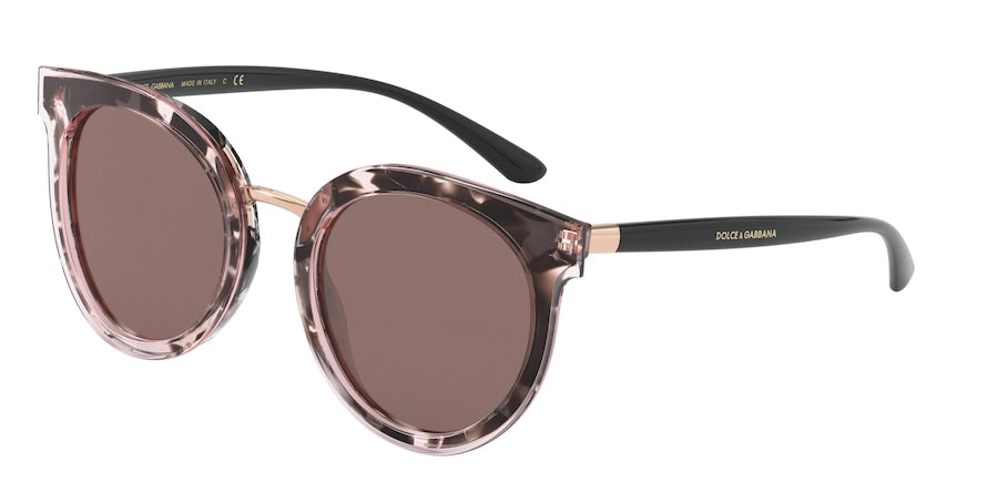 DOLCE & GABBANA DG4371F Phantos Sunglasses  323608-TOP TR PINK/MADREPERLA PINK 52-22-140 - Color Map havana