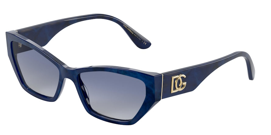 DOLCE & GABBANA DG4375 Cat Eye Sunglasses  32534L-BLUE MARBLE 58-16-145 - Color Map blue