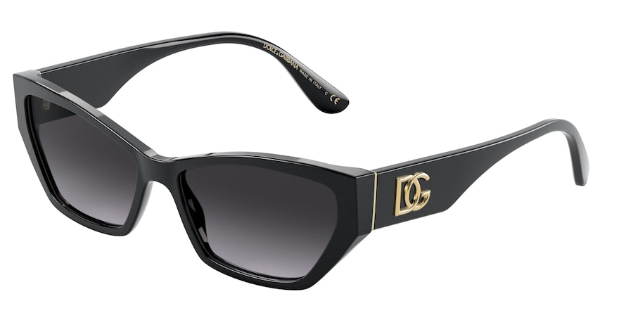 DOLCE & GABBANA DG4375 Cat Eye Sunglasses  501/8G-BLACK 58-16-145 - Color Map black