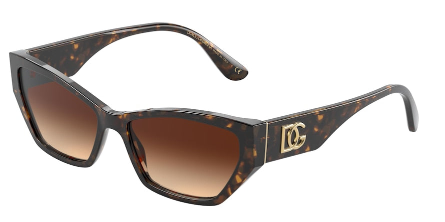 DOLCE & GABBANA DG4375 Cat Eye Sunglasses  502/13-HAVANA 58-16-145 - Color Map havana